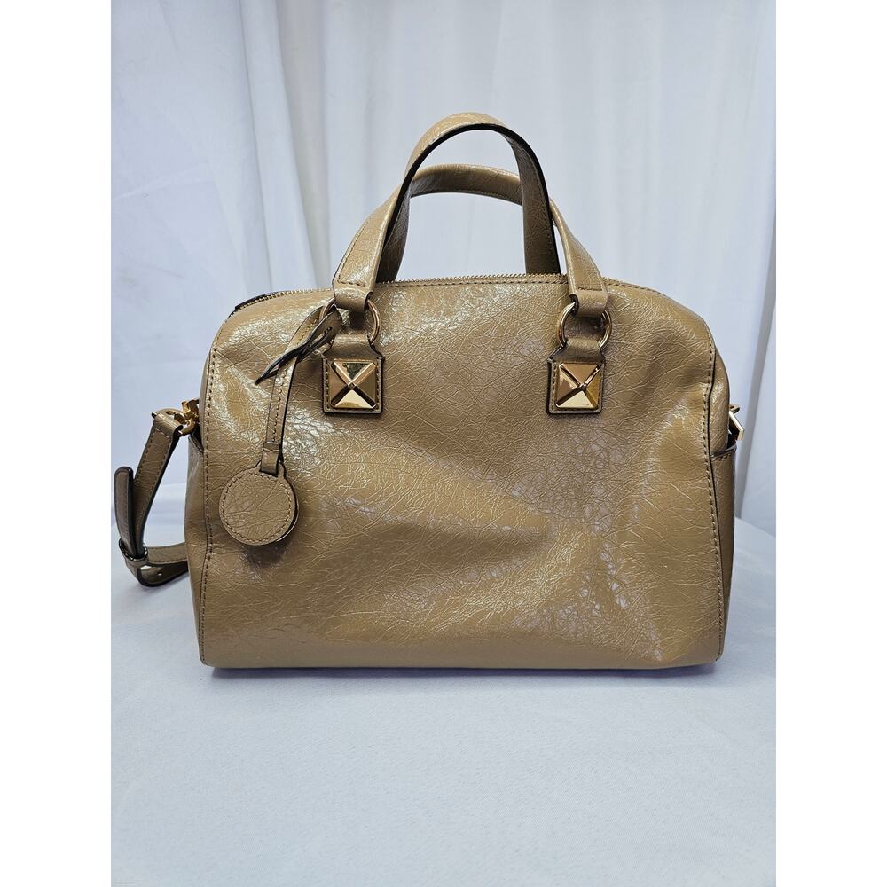 MICHAEL Michael Kors Grayson Medium Duffle Satchel Purse Husk Color NWT